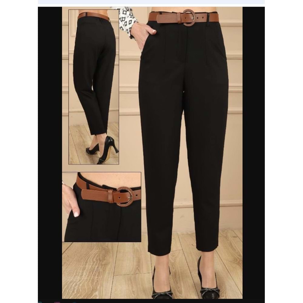 7181B BÜYÜK BEDEN KEMERLİ PANTOLON