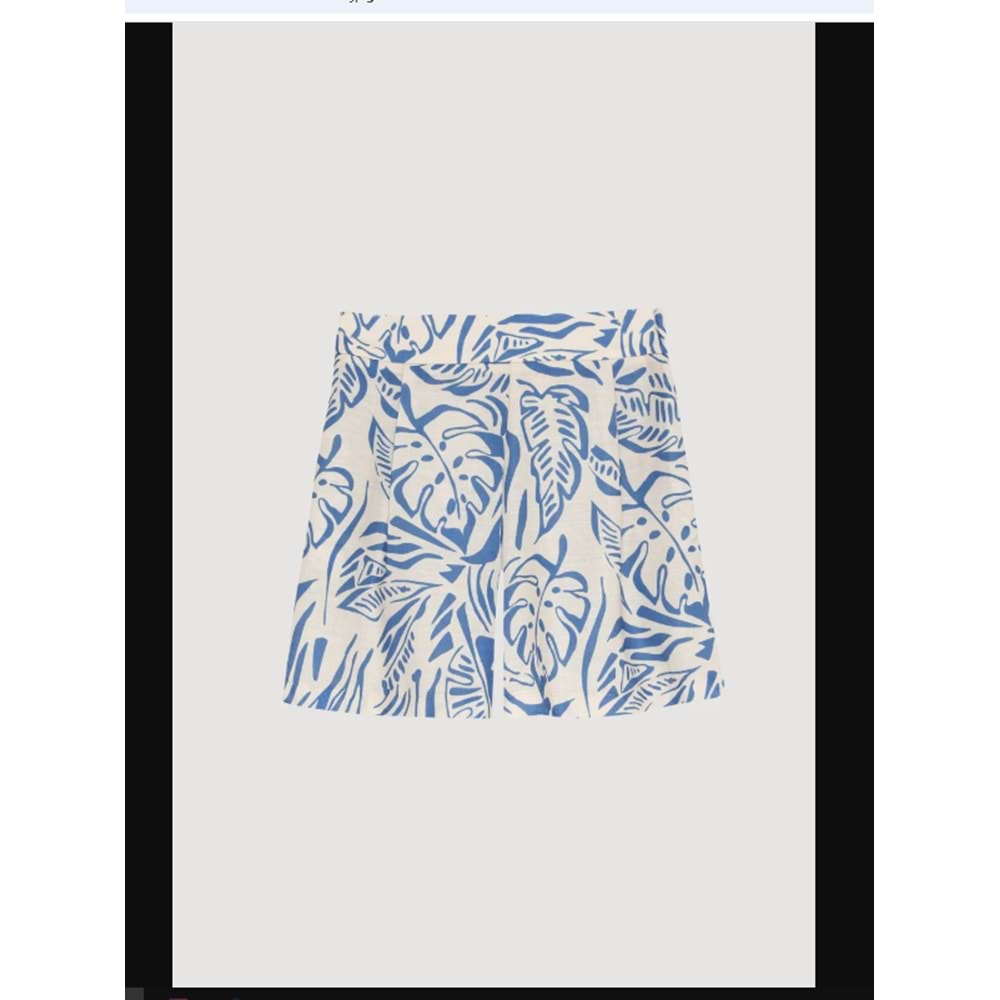 25YSRT00376 TROPİK DESENLİ MİNİ ŞORT