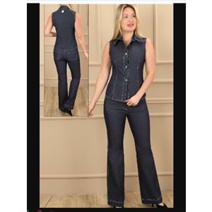 D4216 YELEKLİ KOT TAKIM