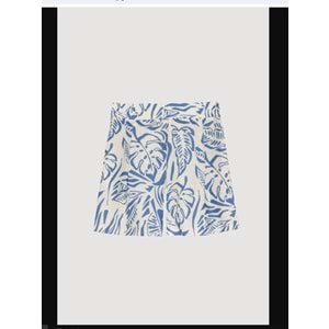 25YSRT00376 TROPİK DESENLİ MİNİ ŞORT