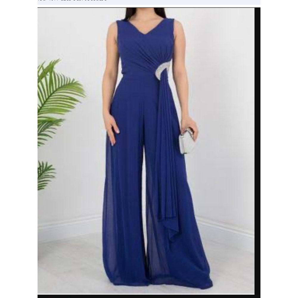 1457 AKSESUAR DETAYLI KOLSUZ ŞİFON TULUM