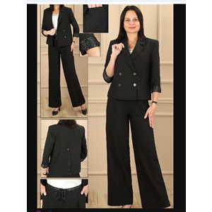 6455 ARKA YIRTMAÇ DETAYLI KOLLARI KIVIRMALI BLAZER CEKET